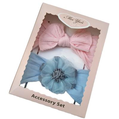 China Headbands Factory Wholesale Kids Girls Bow Lovely Soft Headbands Cotton Fabric Hair Band For Baby for sale