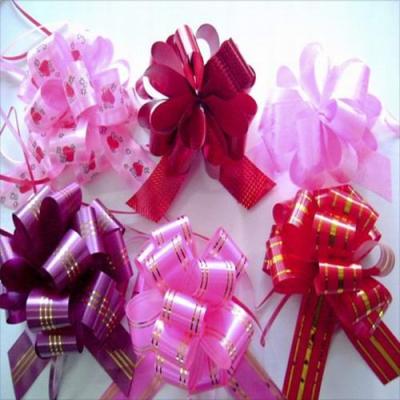 China Chocolate Boxes Packing Bright Color Wrapping Bows With Solid Printed Ribbon for sale