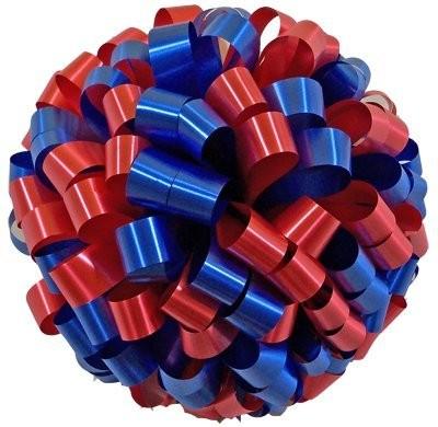China Multi color Pull bow Christmas Gift Stripes , Swirls Pom Pom Bow , 5