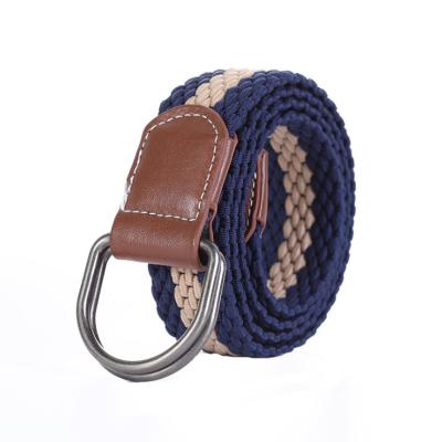 China Popular Factory Customized Mens And Womens Belt Double Elastic D Buckle Braided Belt for sale