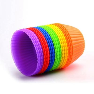 China Factory Supply BPA Free Easy Release Silicone Non-Stick Mini Baking Cups Heat Resistant Non-Stick Reusable Silicone Cup for sale