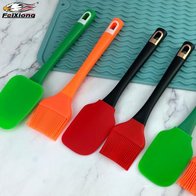 China Pastry Tools Silicone Pastry Tools Silicone Pastry Brush Cake Scraper Cake Scraper BBQ Brush Heat Resistant Baking Spatula for sale