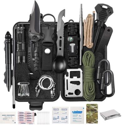 China Polyester 63 in 1 SOS Customized Outdoor Waterproof Kit Hoisted Emergency Winter Camping Dongguan Gear OEM Forest First Aid Best Survival for sale