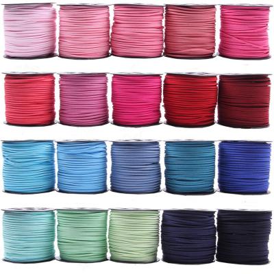 China Wholesale Microfiber Factory Supply 3mm Flat Faux Suede / Faux Suede Leather Rope For DIY Jewelry Making for sale