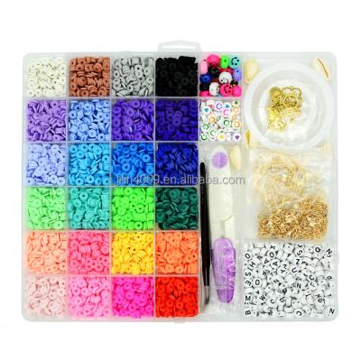 China DIY Toy 6000pcs Soft Pottery Letter Bead Pendant All in One Box Bracelet Necklace Earring Making DIY Jewelry Accessories for sale