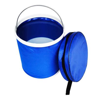 China Universal Portable Foldable Buckets Camping Sustainable Multifunctional Fishing Travel Cleaning Folding Bucket With Strong Handle for sale