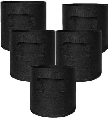China Free sample 1/2/3/5/10/20/30/40/50/100/200/300 gallon plant fiber all size non woven plant fabric pots grow bags with handles for sale