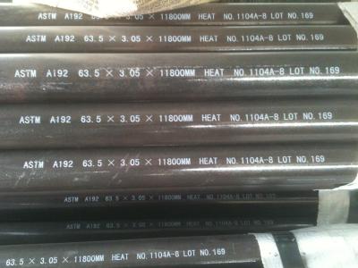 China ASTM A192 63.5 X 3.05(MWT) X 11800 MM(Fixed) Seamless carbon steel boiler tube for sale
