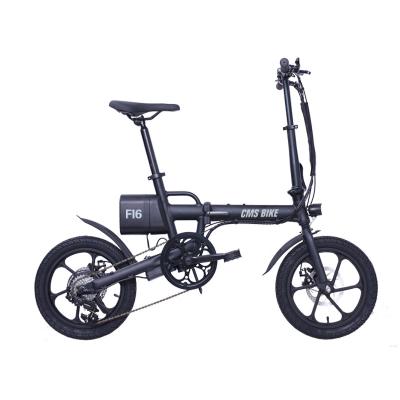 China Super Portable 36v 7.8ah 250w Aluminum Alloy Mini 16 Inch Folding Electric Bike Electric Bicycle for sale
