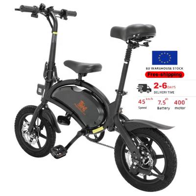 China Eu 14 Steel Warehouse Moped Small Inch Folding Electric Bike 48V 400W 45KM/H City Electric Bike for sale