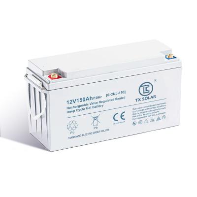 China Solar System 12V 100AH 150AH 200AH Commonly Used Home-Use Deep Cycle Gel (Wind) Battery Acid Energy Storage For Solar Street Light for sale