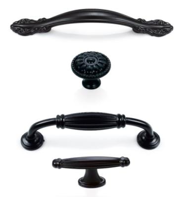 Chine Poignées de porte et de tiroir de cuisine d'OEM, porte noire et poignées de placard à vendre