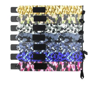 China Adjustable Comfortable Powerlifting Logo Camo Weightlifting Wrist Wrap Made To Order for sale