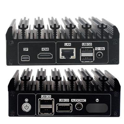 China Mini caja de computadora sin ventilador de doble núcleo NUC Nano PC Ranura Ngff Mini puerto DP Broadwell-U Intel® i3 i5 i7 en venta
