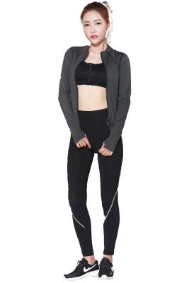 China CPG Global High Quality Breathable 3 Pieces Sets Long Sleeves Gym Running Racerback Sports Bra with Yoga Pants T1016 for sale