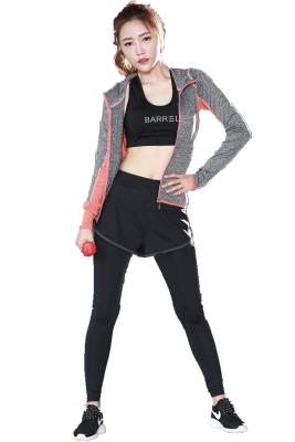China CPG Global High Quality Breathable 3 Pieces Sets Long Sleeves Gym Running Racerback Sports Bra with Yoga Pants T1019 for sale