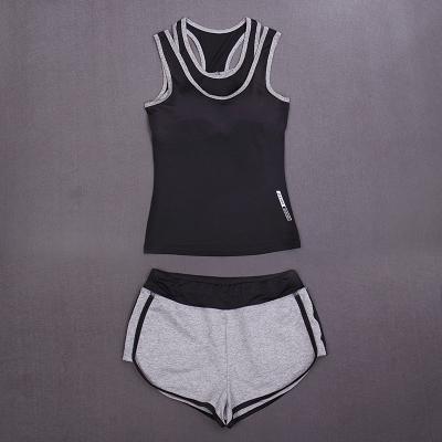 China CPG Global Women 2017 Breathable Spring Summer Quick Dry 2 Pieces Set Sports Top Bra with Running Shorts T1004 for sale