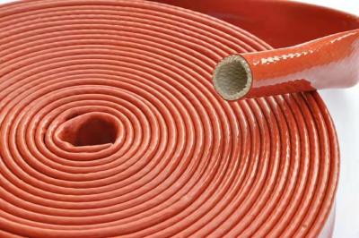 China Moisture Proof Silicone Rubber Fiberglass Sleeving 4-150mm With SGS Certification for sale