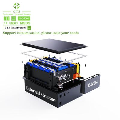China Bloco da bateria da bateria de íon de lítio 72v do OEM de CTS 96V 144v 50ah 100Ah lifepo4 para o fuzileiro naval do barco à venda