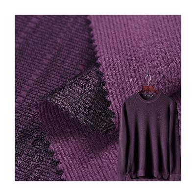China home textile fashion cloth black yarn one-side brushed fleece honeycomb cloth 100% polyester fabric for sale