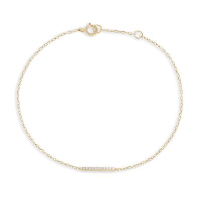 China FASHIONABLE Women Bracelets 925 Silver Diamond Bar Bracelet Zircon Bracelets for sale
