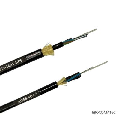 Cina Cable ADSS Single Mode SM G652D Double jacket PE/AT 4 a 144 core Span 100 a 1000 Outdoor Aerial Fiber Optic Cable ADSS in vendita
