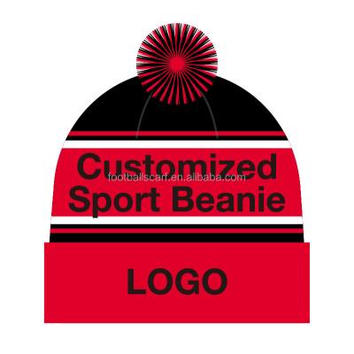 China Good Price 100% Acrylic Low Quantity COMMON Boot Request Two Layers Jacquard Knitted Custom Design Sport Beanie for sale