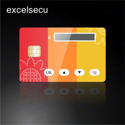 China Access Control System Customized ISO Standard One Time Password CPU Chip E-ink Java Card Smart Card for sale