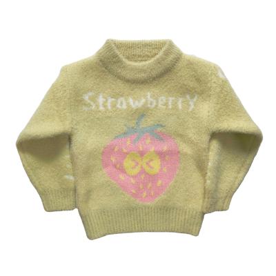 China Factory direct anti-shrink girls sweaters girls springs/falls round neck tops baby long sleeve sweaters for sale