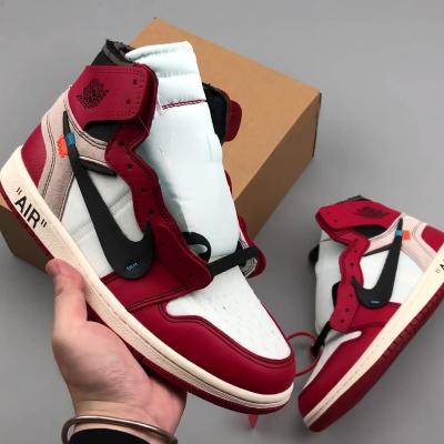 China New 2022 Round Top Fashion Hot Sale Good Quality Women's Outdoor Sneakers AJ 1 High Top Men's Basketball Sneakers OUCH for sale