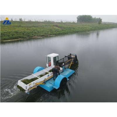 China Water Cleaning Weed Cutter Diesel Engine High Speed Aquatic Boat for sale
