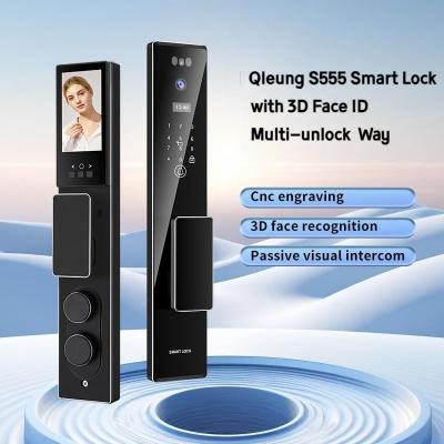 China S555 Gezichtherkenning deur slot met kaart Sleutelcode Palm Tuya Wifi App voor het ontgrendelen Te koop