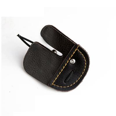 China Easy Wear Archery Finger Tags, Double Layer Leather Archery Finger Guand For Recurve Bow Hunting for sale