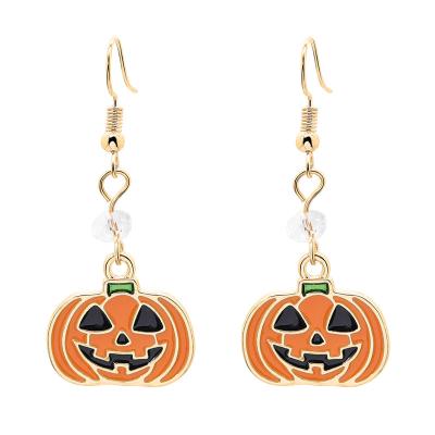 China FASHION Coupons Selling Fashion Accessories Halloween Gifts Stars Pumpkin Ghost European and American Women Alloy Earrings for sale