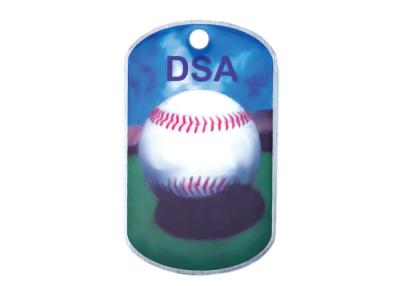 Chine Étiquettes d'identification de chien personnalisées par impression offset promotionnelle du cadeau DAS, aluminium avec la chaîne de boule en métal à vendre