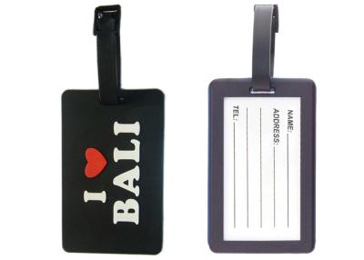 China I love Bali silicon / Soft Pvc Customized Luggage Tag With Double Sided for sale