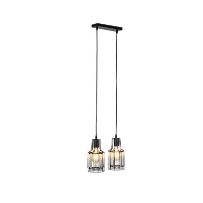 China New 2 Lights Traditional / Vintage Frame Traditional Long Pendant Light for sale
