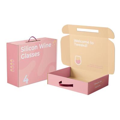 China Recyclable Shipping Carton Clothing Custom Size Printed Pink Airplane Packaging Shipping Mailing Box With Logo for sale