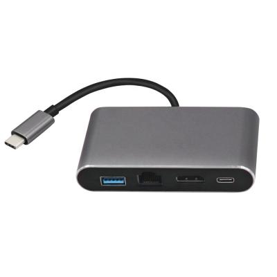 China Laptop. High Speed Aluminum 4 in 1 HDTV 4k PD Smartphone Charging Hub HDMI USB 3.0 Type C USB Hub for sale