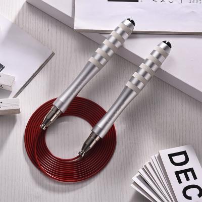China New Best Aluminum Alloy Cable Private Label Sport Jump Rope Outdoor Fitness Training Weighted High Speed Jump Rope With Logo for sale