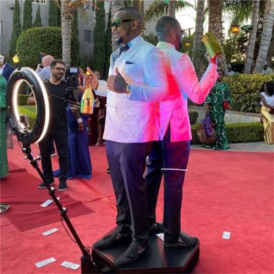 China Manual 360 new configuration portable selfie rig base configuration/rotation luxury photobooth machine 360 degree photo booth with rotating stand for sale