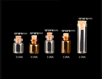 China 13mm Small Glass Vials With Cork Lids, Glass Bottles for Decoration, Arts & Crafts, Projects, Party Favors for sale