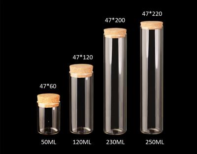 China 47mm Hot Sale Glass Jars Bottles with Cork lid, for Jewelry, Party Favors, DIY, Projects, Decoration for sale