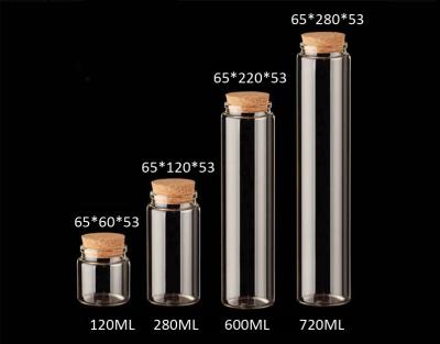 China 65mm Wholesale Empty Glass Jars Bottles with Cork lid, for Messages, Wedding Wish, DIY, Projects, Decoration for sale