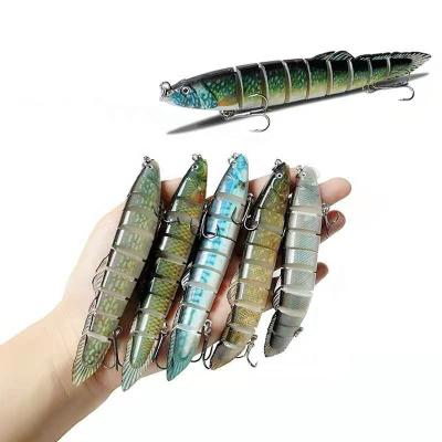 China PESCA Swimbait Plastic Minnow Pike Wobbler 9 Section HLMS01 de seuelos de pesca 10g 21g Fishing Lure Joint Bait Peche Peche for sale