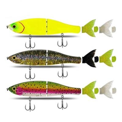 China 200g ABS Plastic 280mm Swimbait Joined Plastic Slow Sinking Artificial Hard Sea Bass Wobbler HCM22 for sale