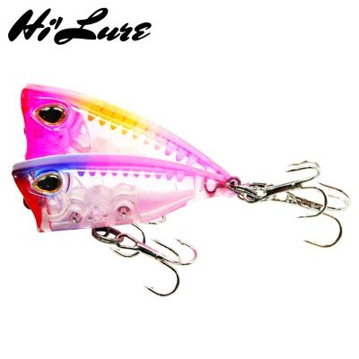 China ABS 40mm 3.3g Mini Popper Fishing Lure Artificial Bait Topwater Isca HBP01 for sale
