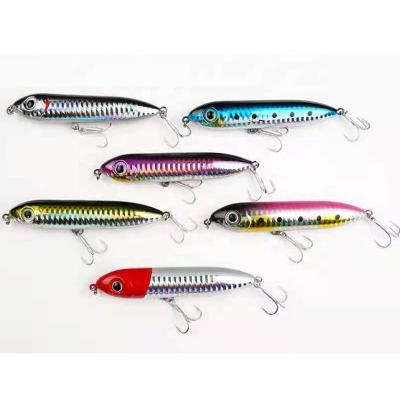 China ABS Plastic 100mm 12g Topwater Snap Bait Fishing Lure Seuelos de pesca Walk Dog Zander HBPE03 for sale