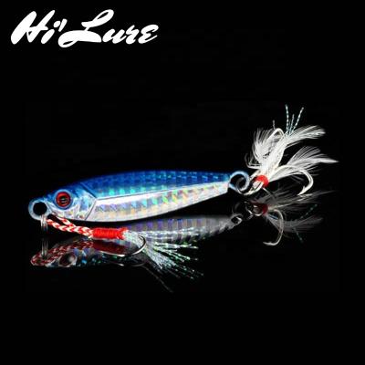 China 7g 10g 15g 20g 30g Metal Jig Fishing Lure Hard Sea Bass Pesca HBJ02 Artificial Ice Winter Bait for sale