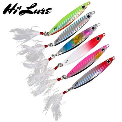 China 7g 10g 14g 17g 21g 30g Metal Casting Fishing Lure Long Hard Ice Winter Bait Casting Sea Bass HBJ03 for sale